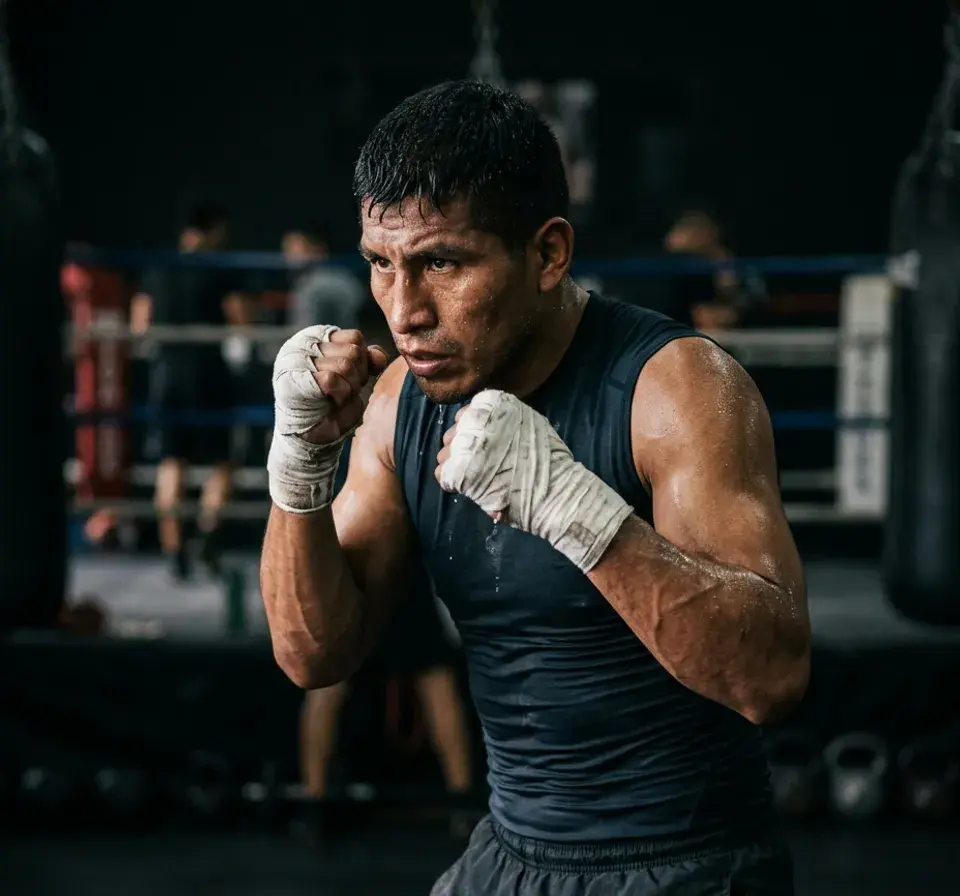 Deportista de un arte marcial de combate